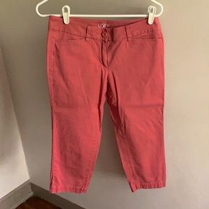Ann Taylor Loft salmon color cropped chinos size 2P